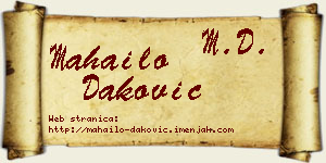 Mahailo Daković vizit kartica
